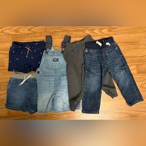 2T Boys Bottoms/Pants Bundle OshKosh B'gosh Gap Carters Cat & Jack Toddler